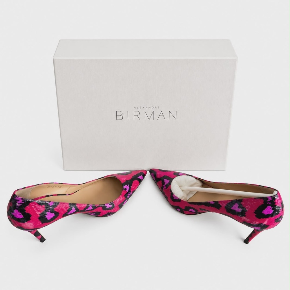 NIB. Size 38/US 8. Alexandre Birman hot pink, purple  "Piano" stiletto pumps - Picture 11 of 15